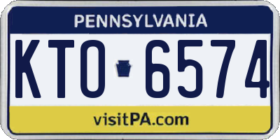 PA license plate KTO6574