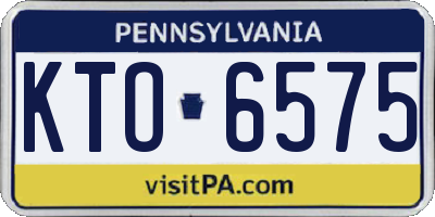 PA license plate KTO6575