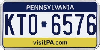 PA license plate KTO6576