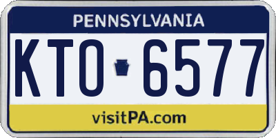 PA license plate KTO6577