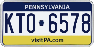 PA license plate KTO6578