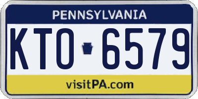 PA license plate KTO6579