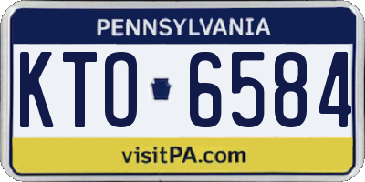 PA license plate KTO6584