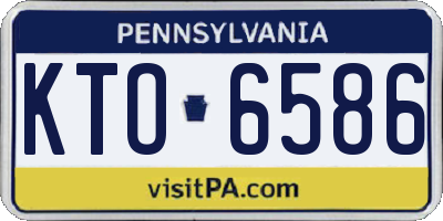 PA license plate KTO6586