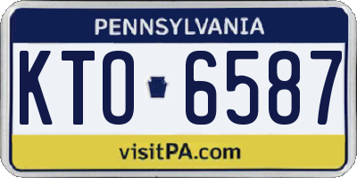 PA license plate KTO6587