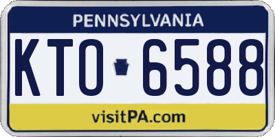 PA license plate KTO6588