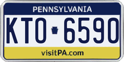 PA license plate KTO6590