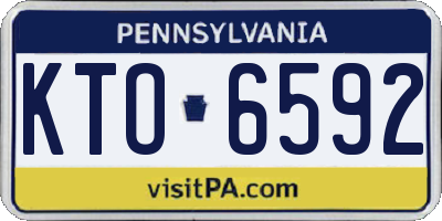 PA license plate KTO6592