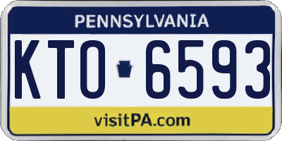 PA license plate KTO6593