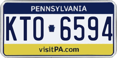 PA license plate KTO6594