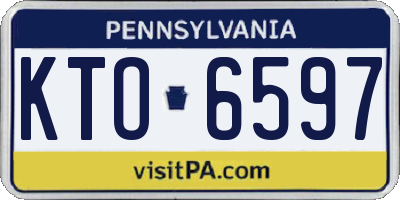 PA license plate KTO6597