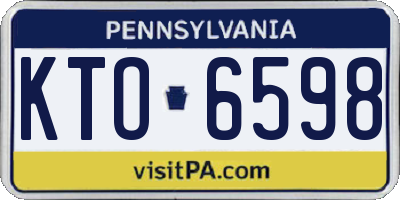 PA license plate KTO6598