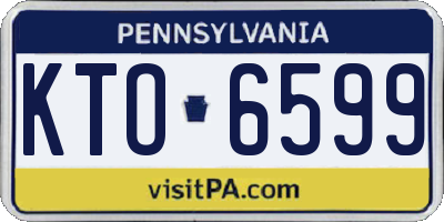 PA license plate KTO6599