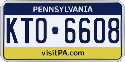PA license plate KTO6608