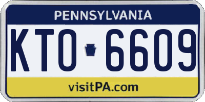PA license plate KTO6609