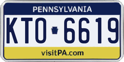 PA license plate KTO6619