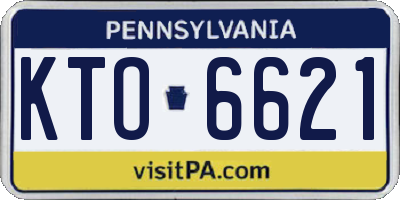PA license plate KTO6621