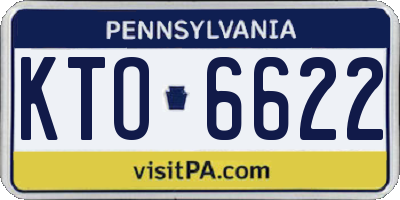 PA license plate KTO6622
