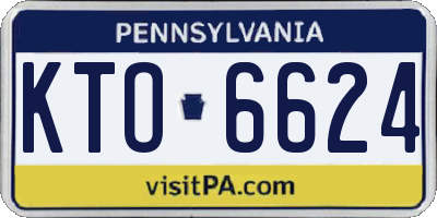 PA license plate KTO6624
