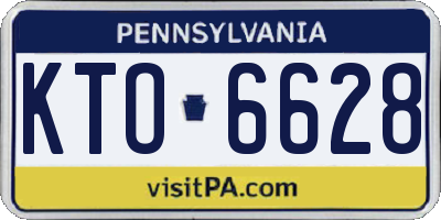 PA license plate KTO6628