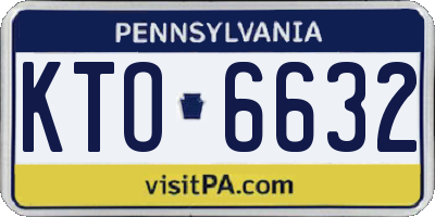PA license plate KTO6632