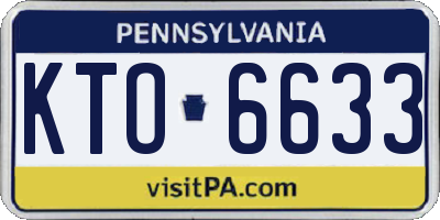 PA license plate KTO6633