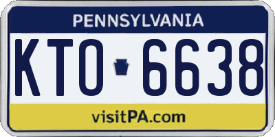 PA license plate KTO6638