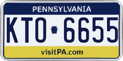 PA license plate KTO6655