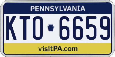 PA license plate KTO6659