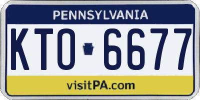 PA license plate KTO6677