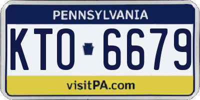 PA license plate KTO6679