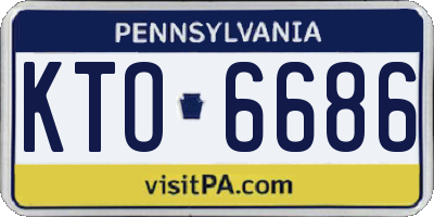 PA license plate KTO6686
