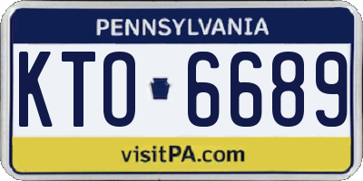 PA license plate KTO6689