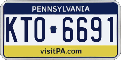 PA license plate KTO6691