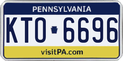 PA license plate KTO6696