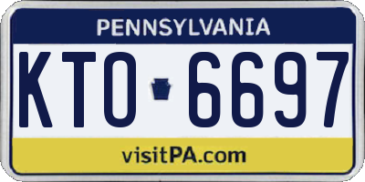 PA license plate KTO6697
