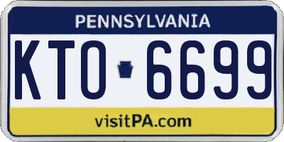 PA license plate KTO6699
