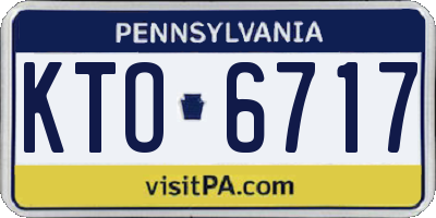 PA license plate KTO6717