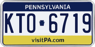 PA license plate KTO6719