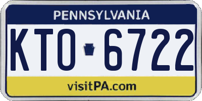 PA license plate KTO6722