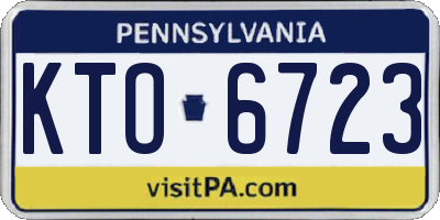 PA license plate KTO6723