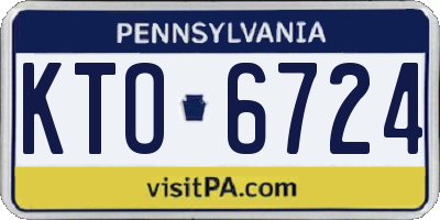 PA license plate KTO6724