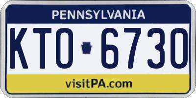 PA license plate KTO6730