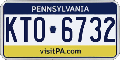PA license plate KTO6732