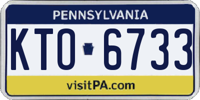 PA license plate KTO6733