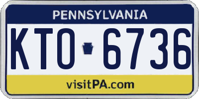 PA license plate KTO6736