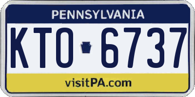 PA license plate KTO6737