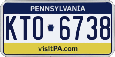 PA license plate KTO6738