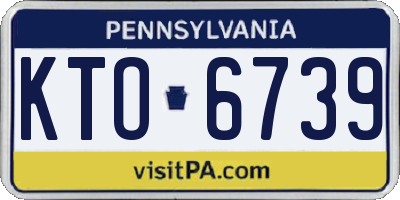 PA license plate KTO6739