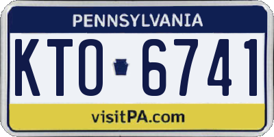 PA license plate KTO6741